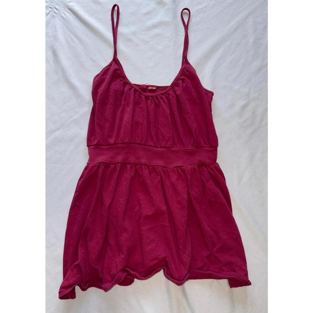 LAmade Burgundy Spaghetti Strap Vintage Dress